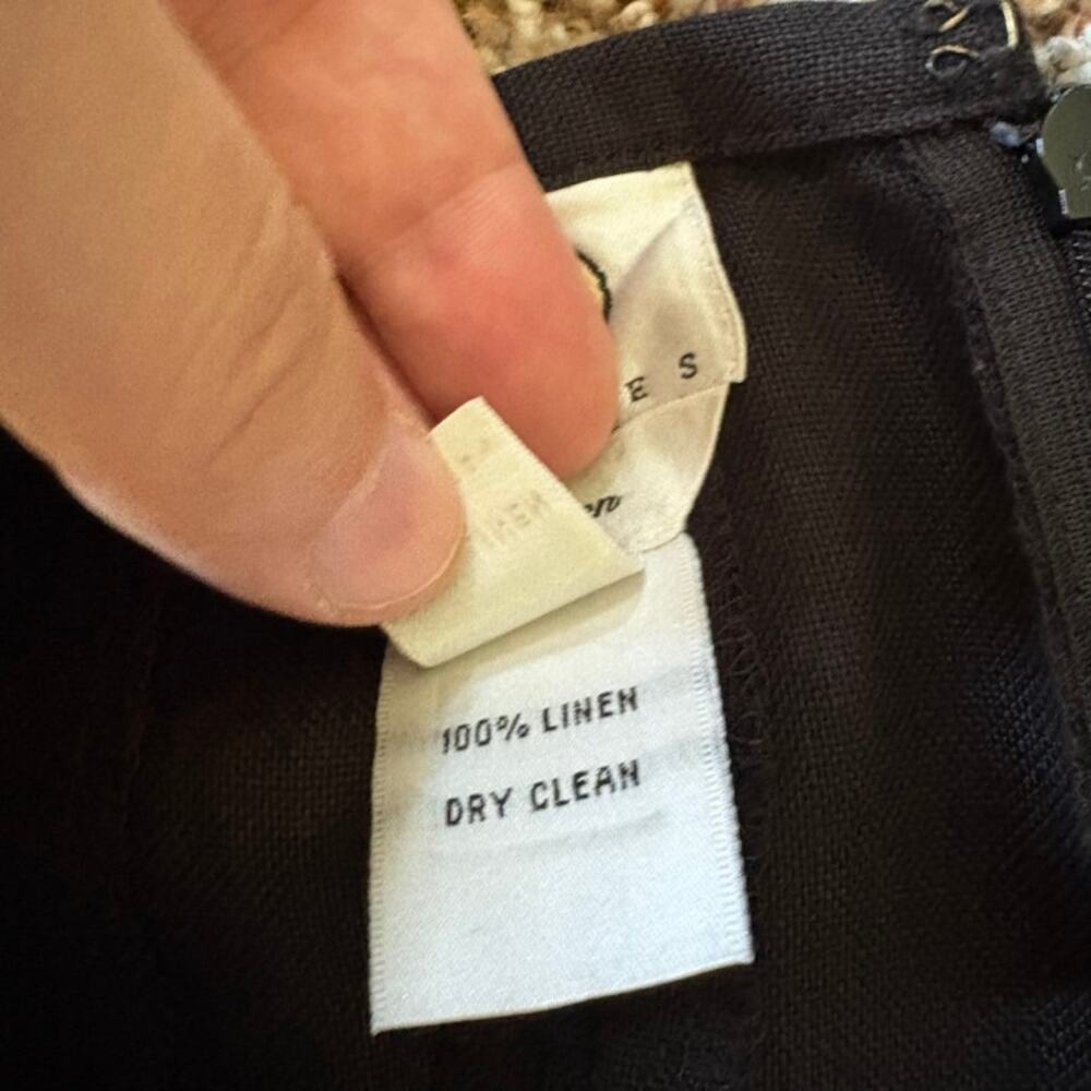 Talbots Petites 100% Irish Linen Fit and Flare Midi Womens sz 10 Gray Quiet Lux - Picture 3 of 8